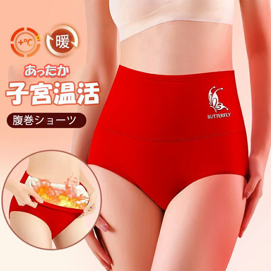 ハイウエスト裏起毛 温活ショーツ 腹巻一体型 ポカポカ 子宮温活 冷え 寒さ対策 無地 秋冬 レディース ..