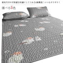 敷きパッド ひんやり 接触冷感 シングル 100×200cm クールパッド 夏用 涼しい 涼感寝具 天然ラテックス 折りたたみ 枕カバー付き 抗菌防臭 防ダニ 吸水速乾 洗える おしゃれ かわいい 無地 パッド