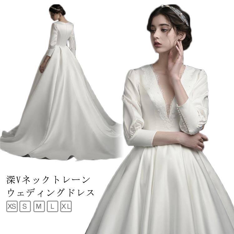 ロングドレス ロングドレス ウェディング フィッシュテール パーティードレス ウエディング 結婚式 ワンピース 花嫁ドレス マタニティードレス 妊婦ドレス ウェディングドレス