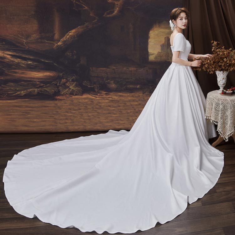 ウエディングドレス エンパイア 二次会 フォトウエディング ウェデイングドレス ドレス 花嫁 エンパイアライン ウエディング エンパイアドレス セルフフォト 前撮り 後撮り 結婚式