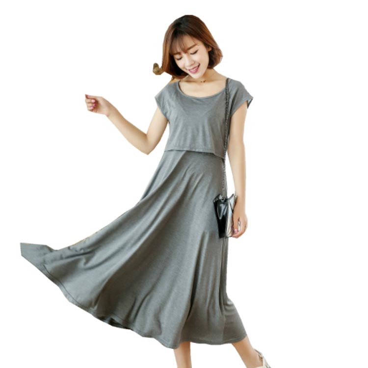 授乳口付き 授乳服 クロス授乳口付き 夏 胸元二重 ワンピース 20代 半袖 産後 フレンチスリーブ カットソー ノースリーブ マタニティ ワンピース フレアワンピース 30代 40代 お迎え 送迎 送料無料 スウェットワンピース ロングワンピース