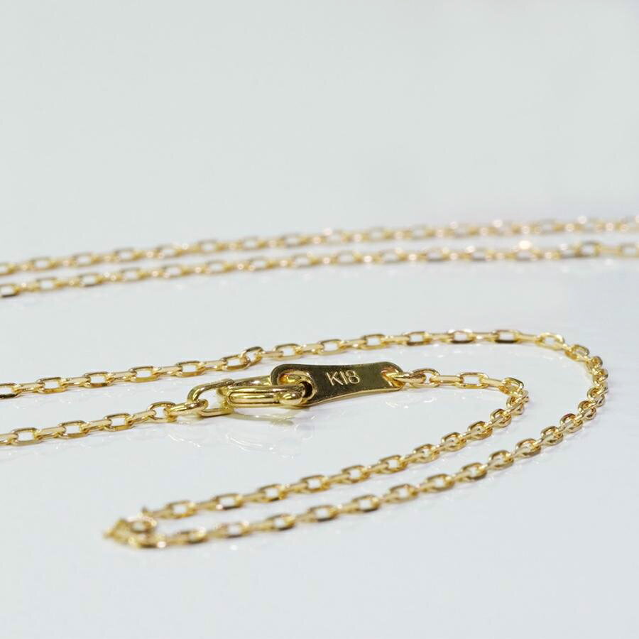 18金 小豆チェーン K18 あずきチェーン 18k ネックレス アズキ 幅1mm 40cm 45cm 50...