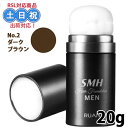 【〜16日26時迄PT2倍】ルアン smh メンズ ヘア ファンデーション 20g No.2 ダークブラウン 薄毛隠し 粉 ヘアファンデーション ポンポン 生え...