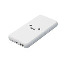 エレコム DEC3810000WF モバイルバッテリー(Type-C×1+USB-A×1)10000mAh 付属ケーブル長: 0.1m ホワイトフェイス DE-...