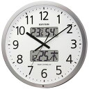 RHYTHM リズム 掛け時計 4FN403SR19 シルバーメタリック プログラムカレンダー403SR 電波時計