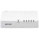 バッファロー LSW4TX5EPWHD スイッチングハブ LAN HUB 5ポート 背面マグネット ホワイト LSW4-TX-5EP/WHD