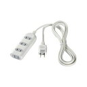 バッファロー(BUFFALO) 2ピン式電源タップ シャッター付(4個口・2m) BSTAPSH2420WH ホワイト