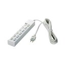 バッファロー(BUFFALO) 2ピン式電源タップ 雷サージ防止/個別スイッチ付(6個口・3m) BSTAPSW2630W ホワイト