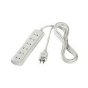 バッファロー(BUFFALO) 2ピン式電源タップ(6個口・1m) BSTAPST2610WH ホワイト