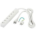 バッファロー(BUFFALO) 3ピン式電源タップ 6個口(上挿し) 3m BSTAPMS3630WH ホワイト