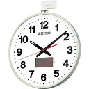 SEIKO セイコー 掛け時計 屋外時計 銀 KH411S シルバー アナログ オフィスタイプ 大型 ソーラー 屋外用 電波時計