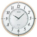 SEIKO セイコー 掛け時計 SF501B 薄茶木地 ソーラープラス アナログ 電波時計