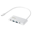 BUFFALO バッファロー USB 3.2(Gen 2)バスパワー4ポートPD対応ハブ BSH4U500C1PWH ホワイト