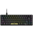 コルセア(Corsair) CH91A401AJP K65 PRO MN-BLK-OPX Silver-RGB -日本語レイアウト かな印字無し- CH-91A401A-JP 有線 USB ゲーミングキーボード
