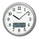 セイコー(SEIKO) KX244S 掛け時計 スタンダード 銀色メタリック KX244S 電波自動受信機能有