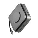 ジェイファイブ クリエイト ワイヤレス充電器対応[USB-C カードスロットx2 HDMIx2 LAN φ3.5mm USB-Ax2 USB-Cx3USB PD対応 140W ドッキングステーシ