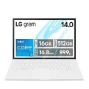 LGエレクトロニクス 14Z90RU-GP51J LG gram 14型 Core i5/16GB/512GB/11Home スノーホワイト ノートパソコン