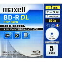 マクセル(maxell) データ用 BD-R ブルーレイディスク DL 50GB 1回記録 プリンタブル 4倍速 5枚 BR50PPLWPB.5S