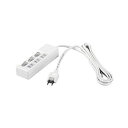バッファロー(BUFFALO) 2ピン式電源タップ 雷サージ防止/個別スイッチ付(3個口・1m) BSTAPSW2310WH ホワイト