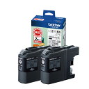 ブラザー LC211BK2PK 純正インクカートリッジ ブラック2個パック LC211BK-2PK 対応型番:DCP-J968N 他