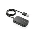 エレコム MR-A39NBK カードリーダー USB 2.0 SD+MS+CF対応 ブラック