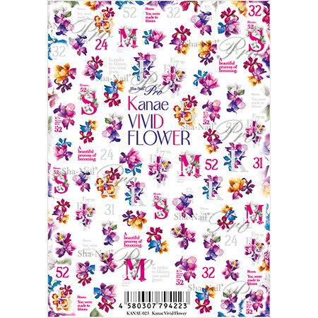 写ネイル　PRO 　カナエ ビビッドフラワー KANAE-023