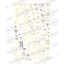 ツメキラes 手書きリボン ゴールド(ジェル専用) ES-RBN-003