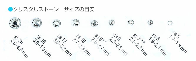 プレシオサ サファイア SS6 フラットバックラインストーン(55個) ( PRC1227 ) 2