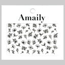 Amaily アメイリー　ネイルシール　No．3−29　クラシカルフラワー（黒）