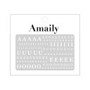 Amaily アメイリー ネイルシール No.4-11 母音アルファベット 白