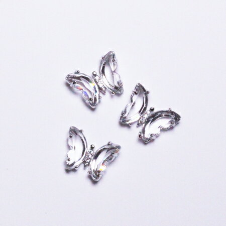 シャレドワ　SHAREYDVA クリアバタフライパーツ　クリア×シルバー