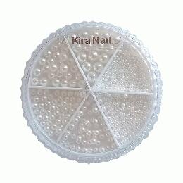 KiraNail パールセット オフホワイト ラウンド PE-SET-ROW