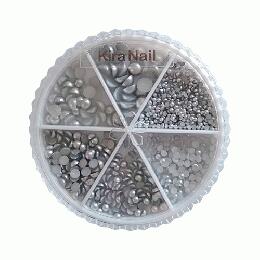 KiraNail キラネイル パールセット シルバー ハーフラウンド PE-SET-HRSI