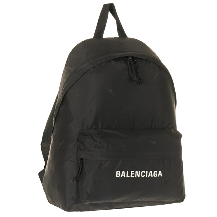 バレンシアガ リュック バックパック BALENCIAGA ナイロン ブラック 軽量 ポケッタブル 収納可 656081 2UA2X 1090 レディース メンズ エコバッグ ショッピング 新品 正規品 ギフト プレゼント