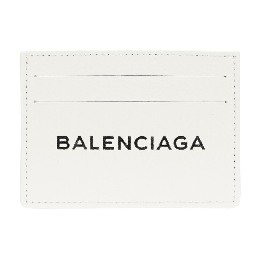 バレンシアガ カードケース メンズ レディース ホワイトBALENCIAGA 490620 DLQ0N 9002 EVERYDAY エブリデイ レザー 革