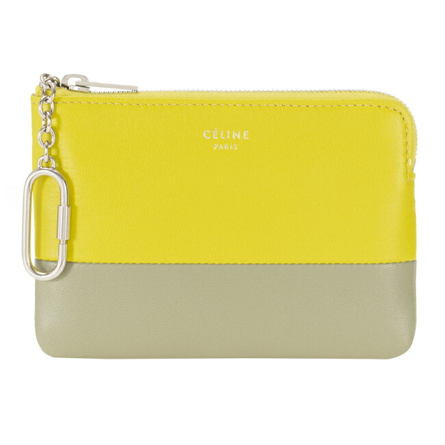 セリーヌ CELINE ミニ財布 バイカラー コインケース カードケース キーリング付 小銭入れ ミモザ/セージ 106013 AFF 11MS Coin&Card Purse on Chain【新品・正規品】【楽ギフ_包装】のサムネイル