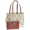 クロエ Chloe ハンドバッグ Kamilla カミラ フローラル トートバッグ レディース レザー CHC 22SS493 G23 27S EAST WEST TOTE リネン/レザー SEPIA BROWN ギフト プレゼント