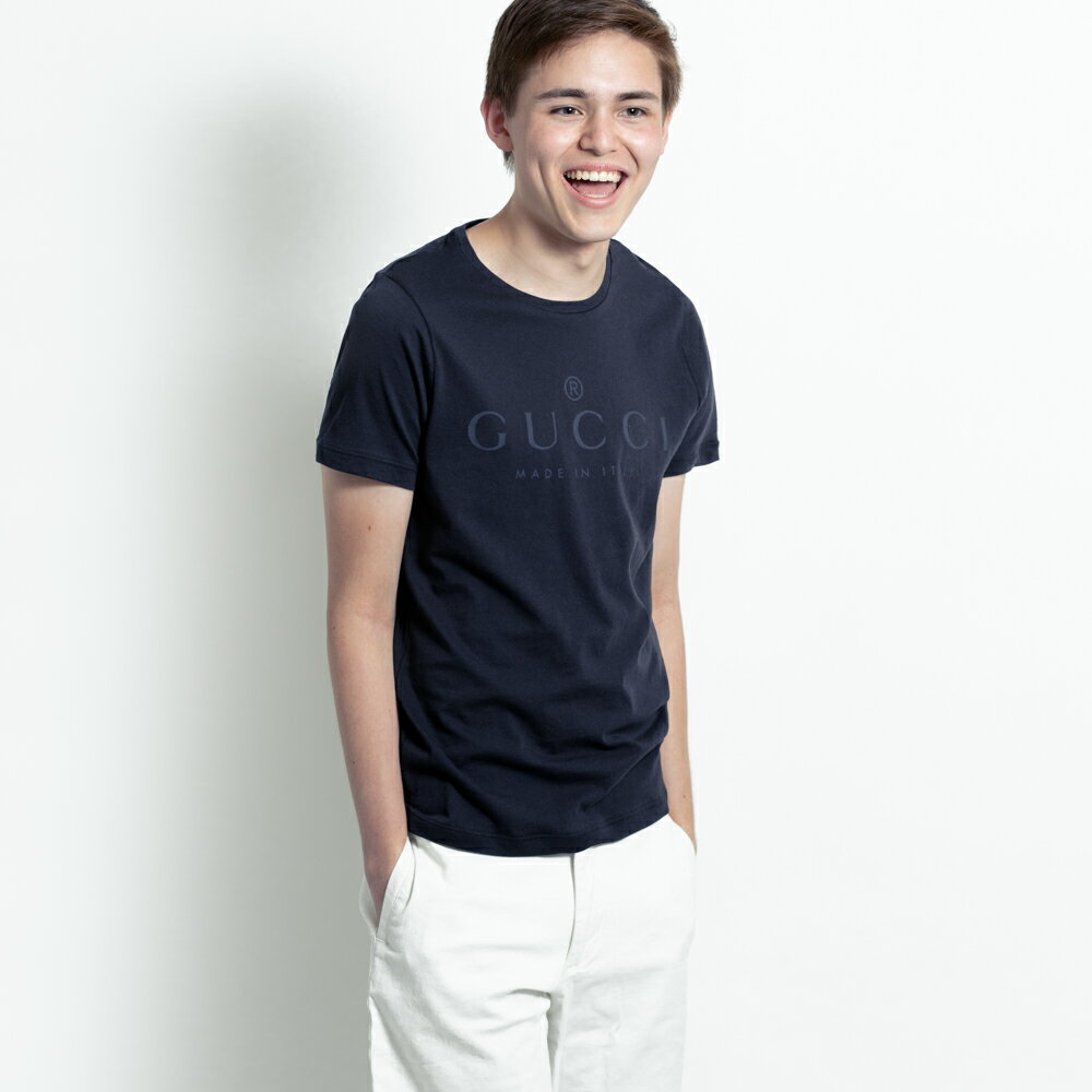 グッチ Tシャツ 半袖 GUCCI XS/S ロゴ ネイビー レディース メンズ 441685 X3A80 4440 春夏 トップス ギフト プレゼントのサムネイル