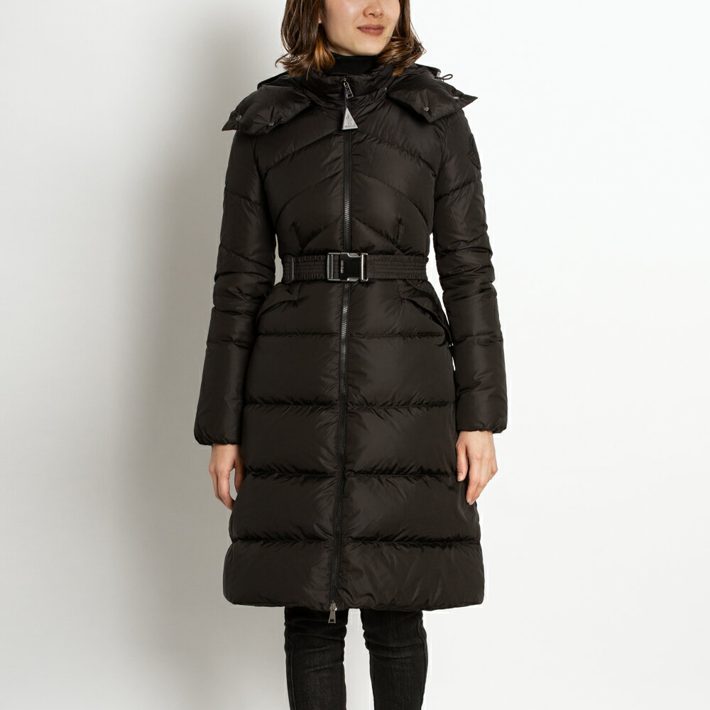 モンクレール MONCLER ダウン ダウンコート ダウンジャケット レディース AGOT アゴット 00 ブラック/ネイビー 防寒 1D50700 C0068 ベルト付きのサムネイル