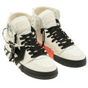 オフホワイト スニーカー メンズ ハイカット レザー ホワイト バルカナイズ off-white OMIA225F21LEA0010110 HIGH TOP VULCANAIZED LEATHER 41/42 26cm/27cm 新品 正規品