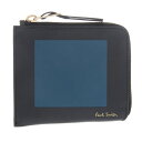 ポールスミス Paul Smith コインケース/カードケース 財布 コーナーポーチ ネイビー/ブルー APXA 4539 W758 スペイン製 レザー メンズ...