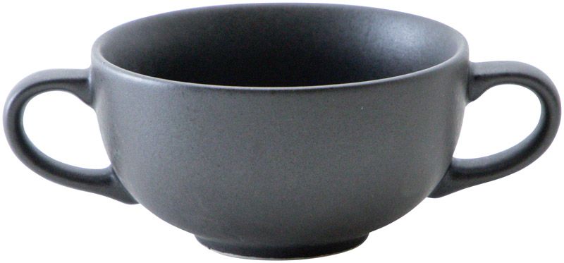 フォンテ アイアンブラック 両手スープカップ KOYO 光洋 光洋陶器 17131054 食器 おしゃれ かわいい 可..