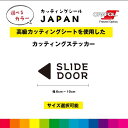← SLIDE DOOR カッティングシート ドアサイン スライドドア ドア ガラス 標識 施設 店舗 飲食店 職場 オフィス シール デカール シンプル 高品...