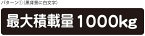 最大積載量 ステッカー シール ハイエース キャラバン シンプル 1000kg 車検対応