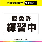 仮免許 練習中 マグネット 磁石 強力 運転 車 教習 仮免 練習 練習用 UVカットラミネート 送料無料