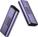 USB Cメス-メスアダプター USB Cカプラー 240W 電源供給 40Gbps USB Cメス-メスカプラー 8K@60Hz ビデオディスプレイ iPad MacBook Thunderbolt 4/3対応 (2パック)(2)