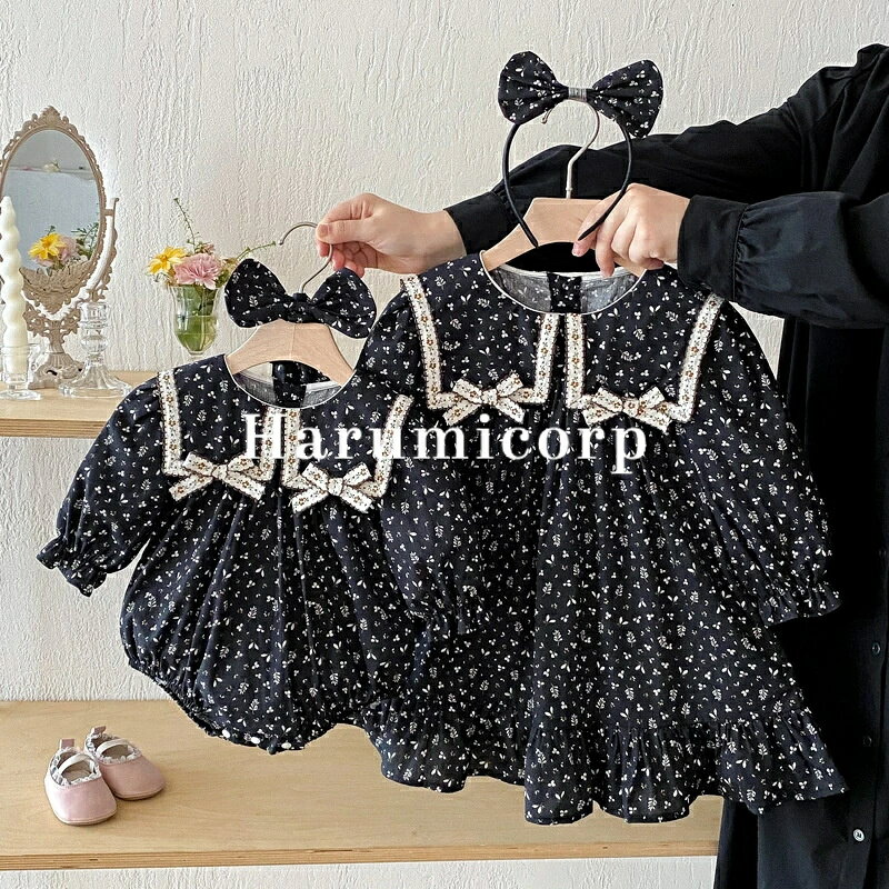 キッズ 綿 長袖春秋ドレス 韓国 ベビー服 80cm 韓国ベビー服 ロンパース ベビー 100cm 女の子 お揃い 120cm 夏服 新生児 140cm ワンピース 子ども 出産祝い コットン 赤ちゃん かわいい 110cm 90cm おしゃれ 姉妹コーデ 73cm 花柄 子供 130cm 66cm