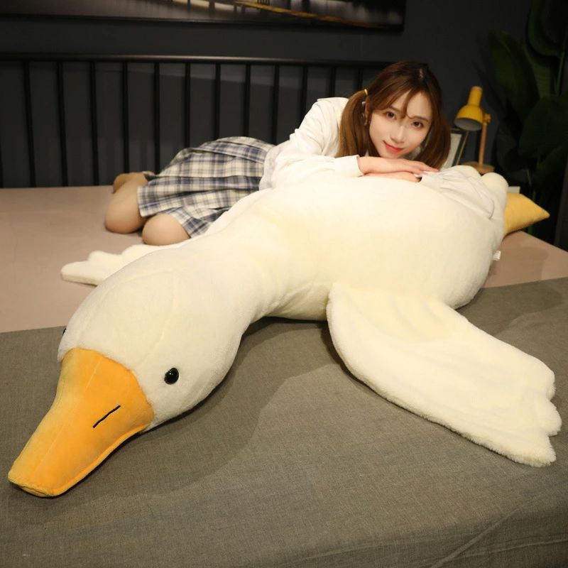 抱き枕 白いガチョウ クッション 腹ばい枕 特大 (全長約90cm 120cm 160cm 190cm) 動物 ぬいぐるみ 大きいサイズ 柔らかい プレゼント 気持ちいい 柔らかい 横向き寝 ロングクッション 女の子 母の日のプレゼント お祝い クリスマスプレゼント バレンタインデー ギフト