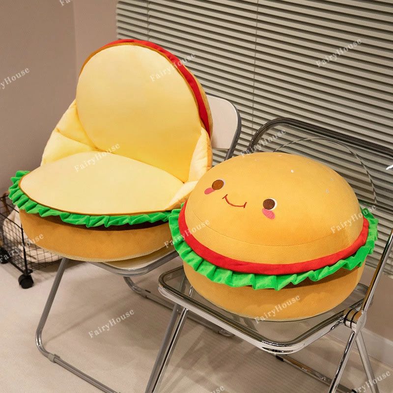 樂天商城 - クッション シート おしゃれ 座布団 クッション 椅子用 ハンバーガー型 座布団 椅子 座ぶとん 撮影道具 子供 飾り物 ダイニングチェア 贈り物 イス 友達 雑貨