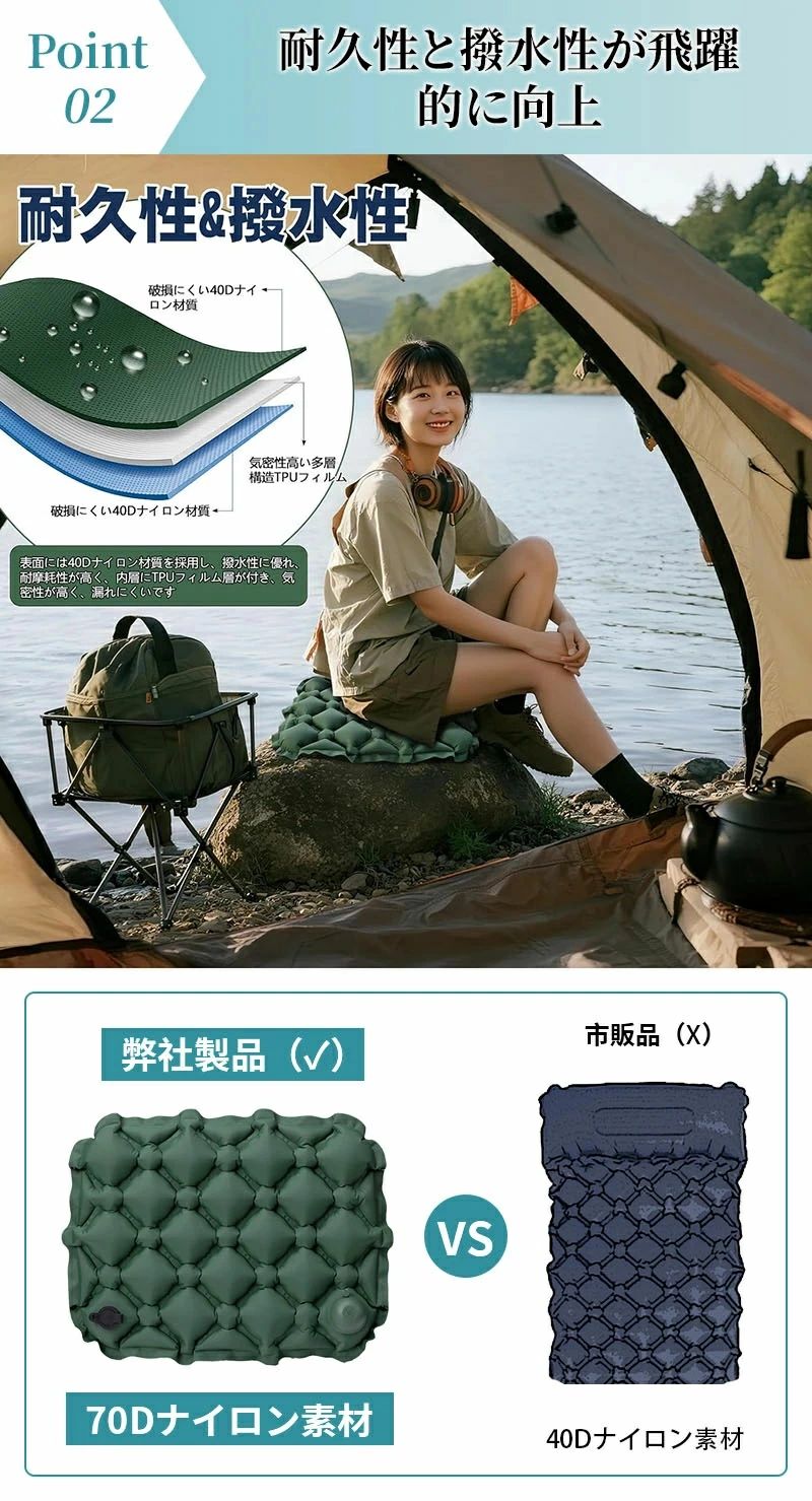 折り畳み レジャー マット 運動会 折りたたみ クッション シート クッションマット エアークッション エアー キャンプ スポーツ観戦 座布団 携帯 レジャーシート 枕 オフィス おしりマット アウトドア